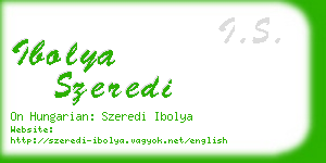 ibolya szeredi business card